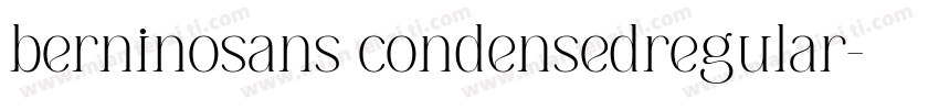 berninosans condensedregular字体转换